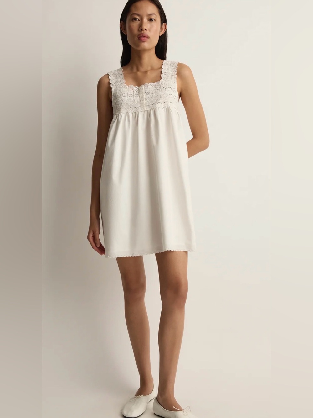 POSSE Ezra Shift Mini Dress In White Size XS